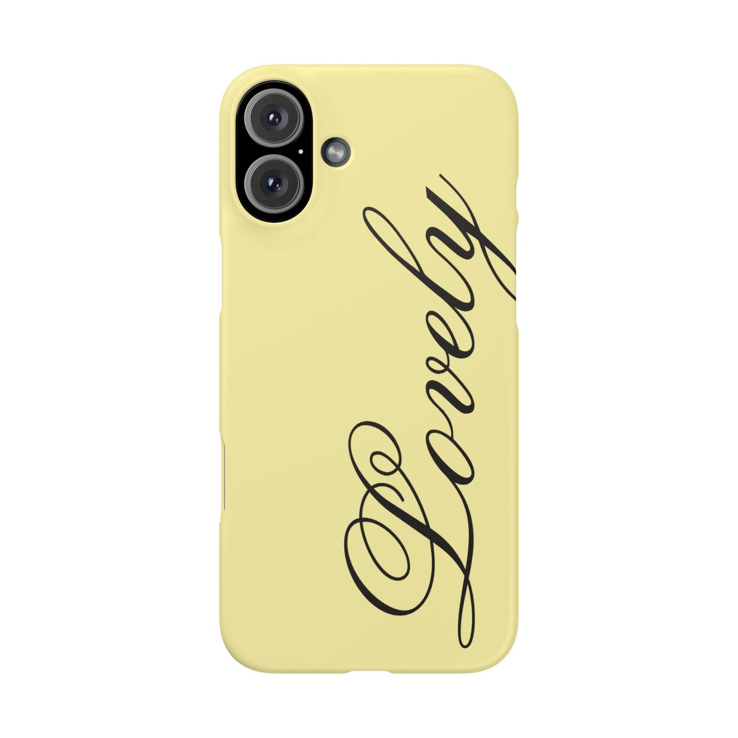 Lovely phone case butter yellow