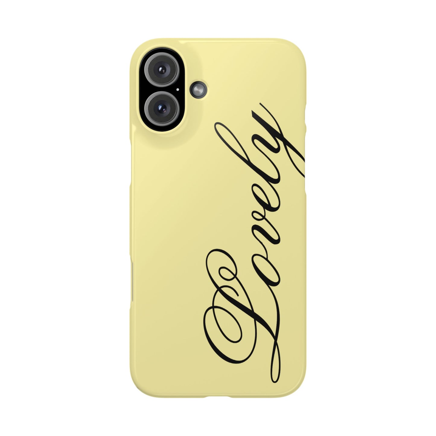 Lovely phone case butter yellow