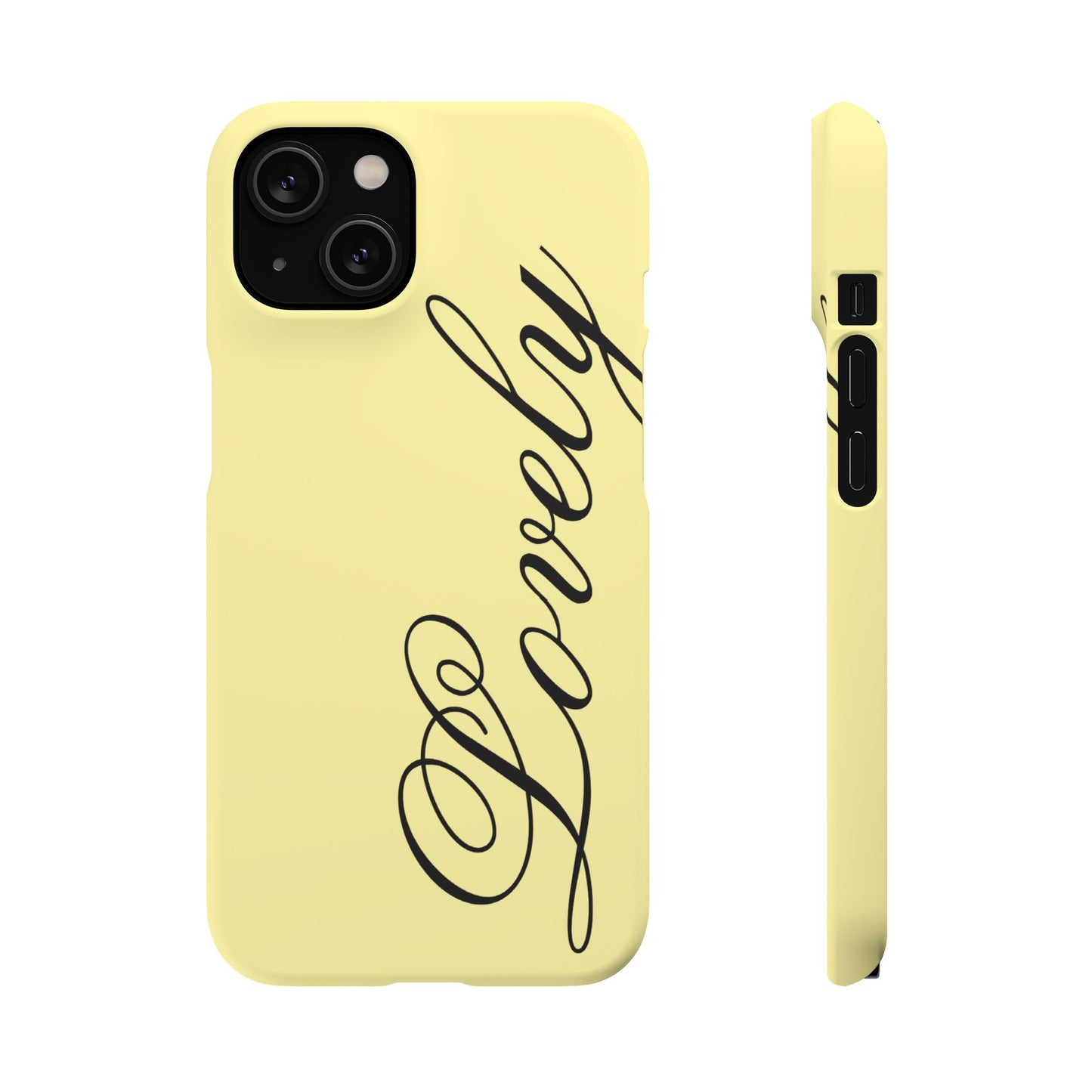 Lovely phone case butter yellow