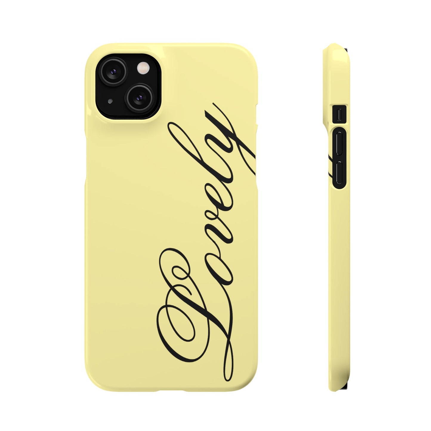 Lovely phone case butter yellow