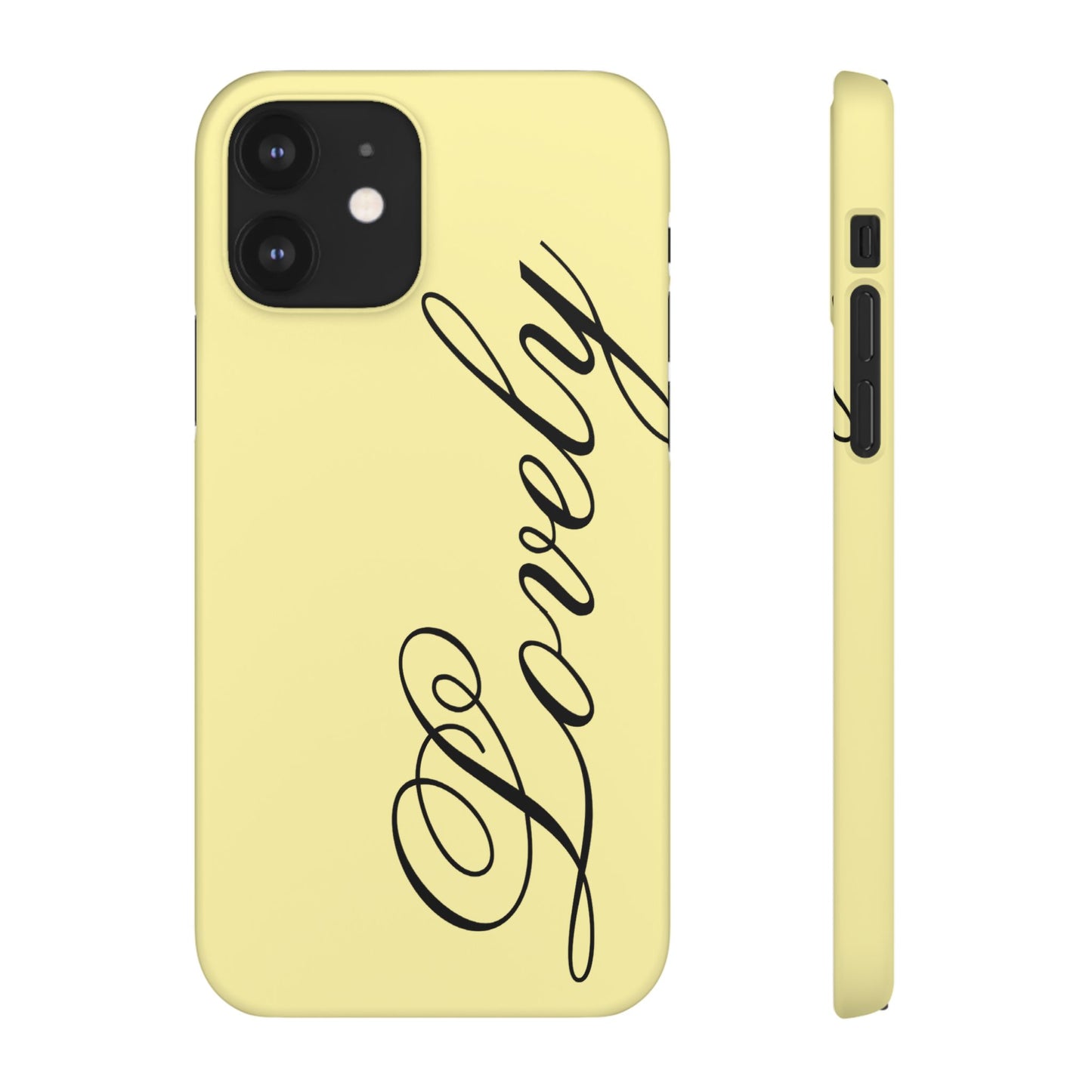 Lovely phone case butter yellow