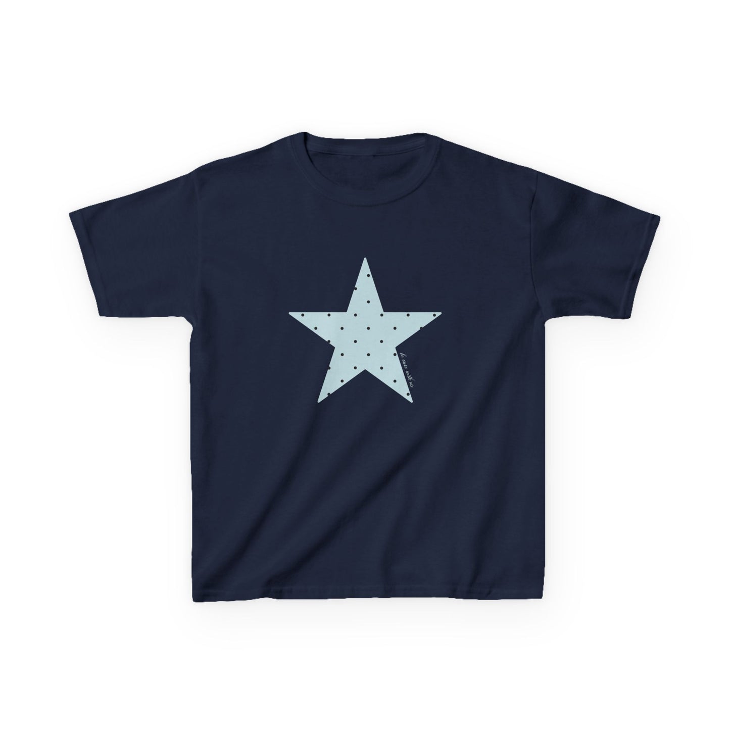 Star baby tee blue polka dot