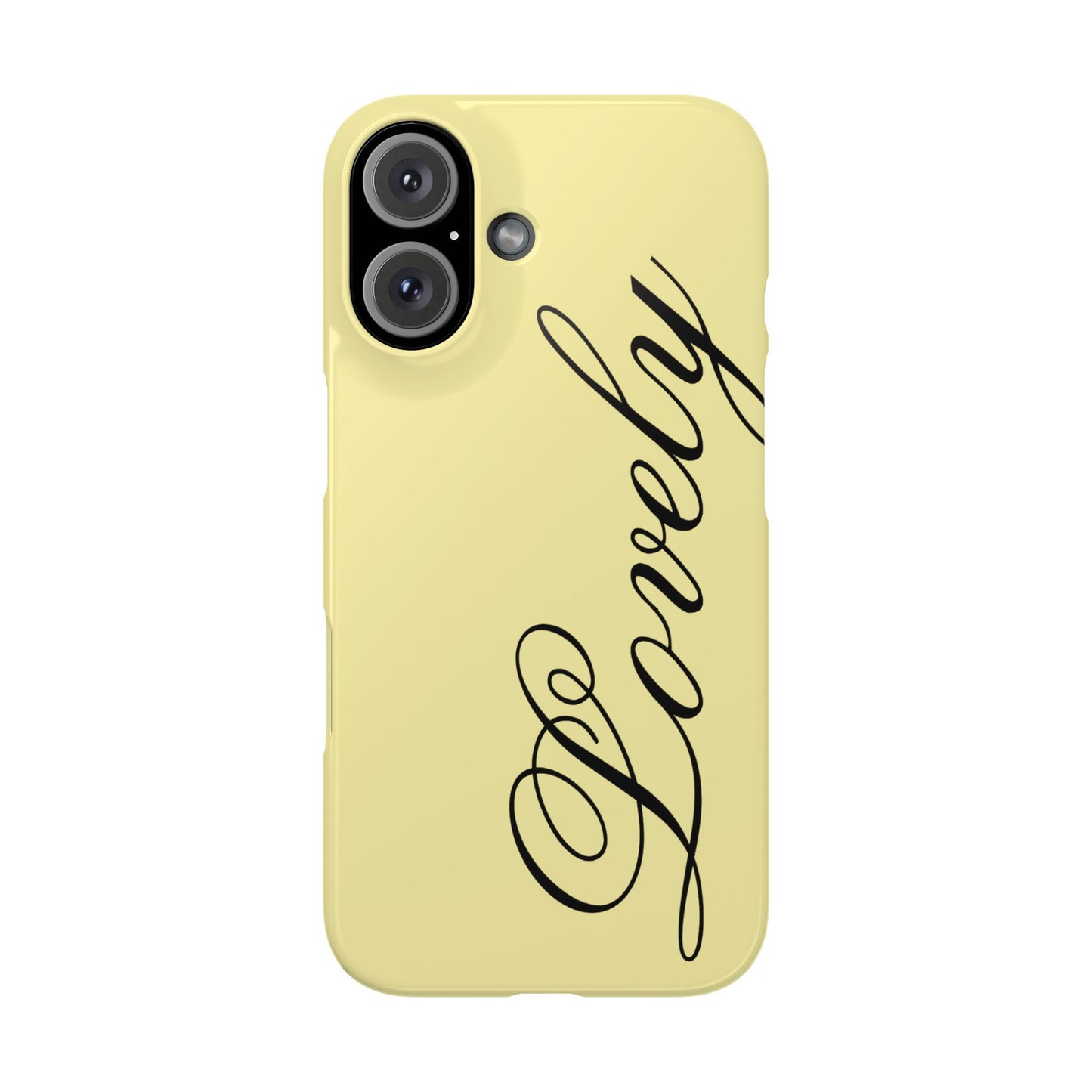 Lovely phone case butter yellow