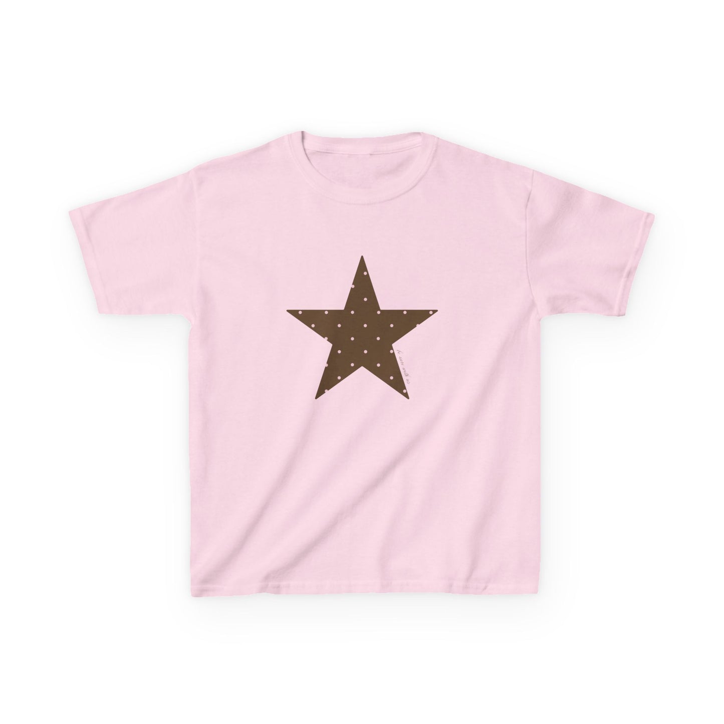 Star baby tee brown polka dot