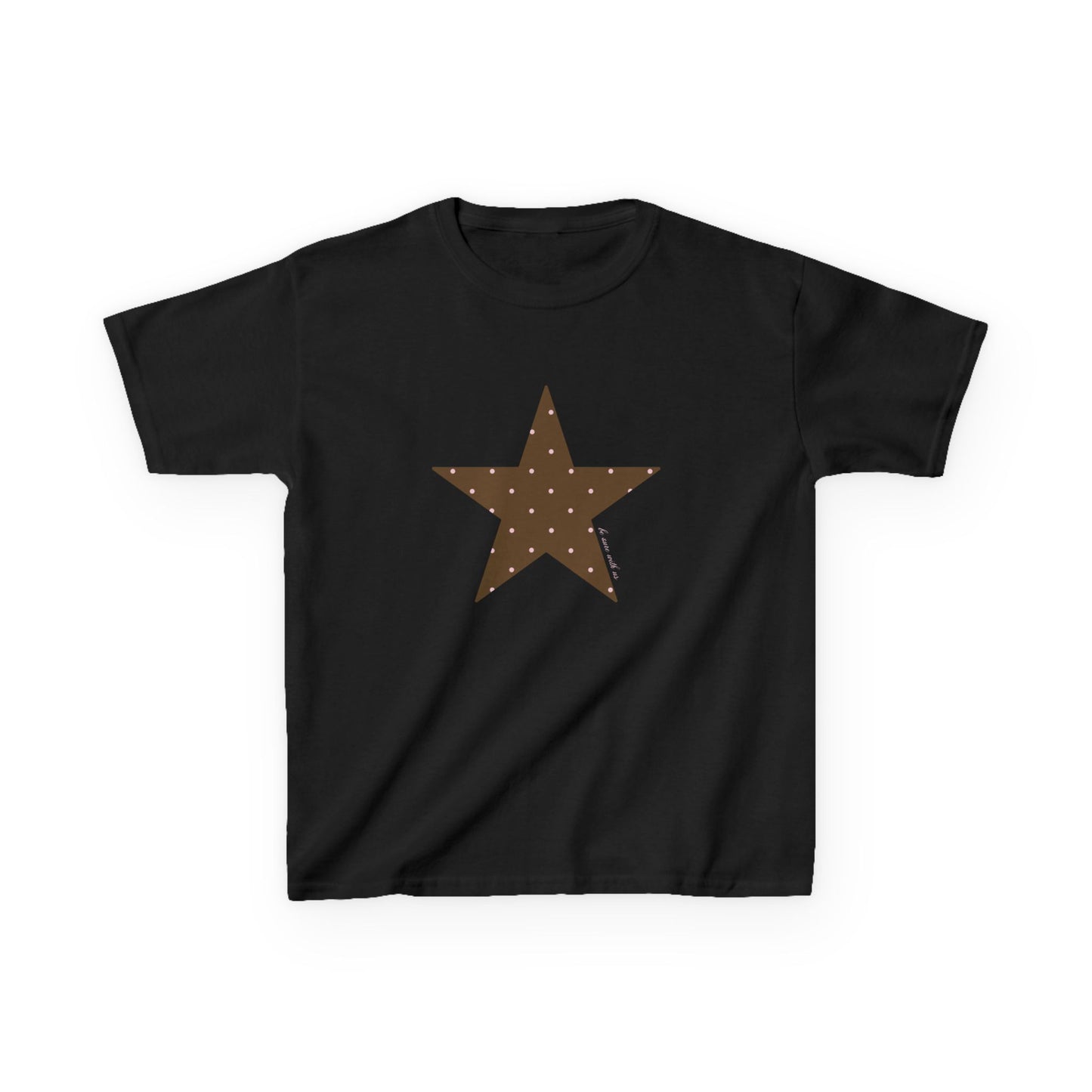 Star baby tee brown polka dot