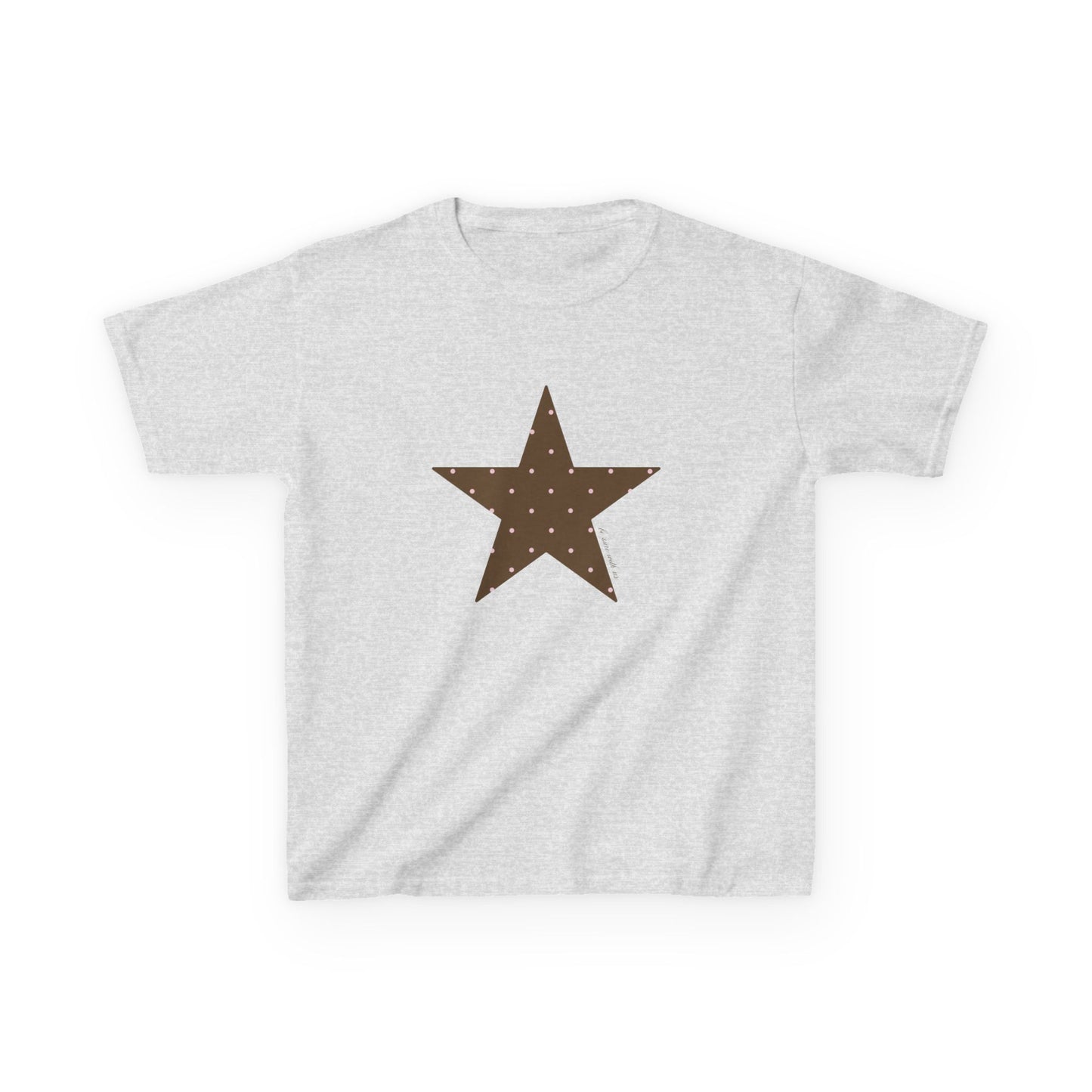 Star baby tee brown polka dot