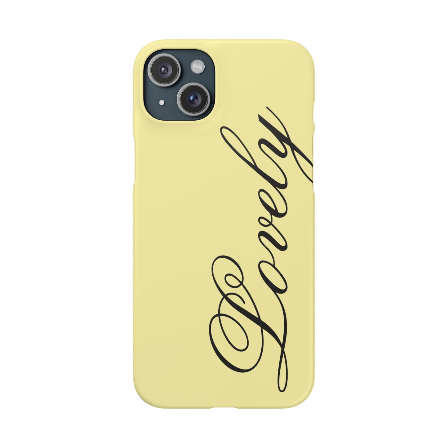 Lovely phone case butter yellow