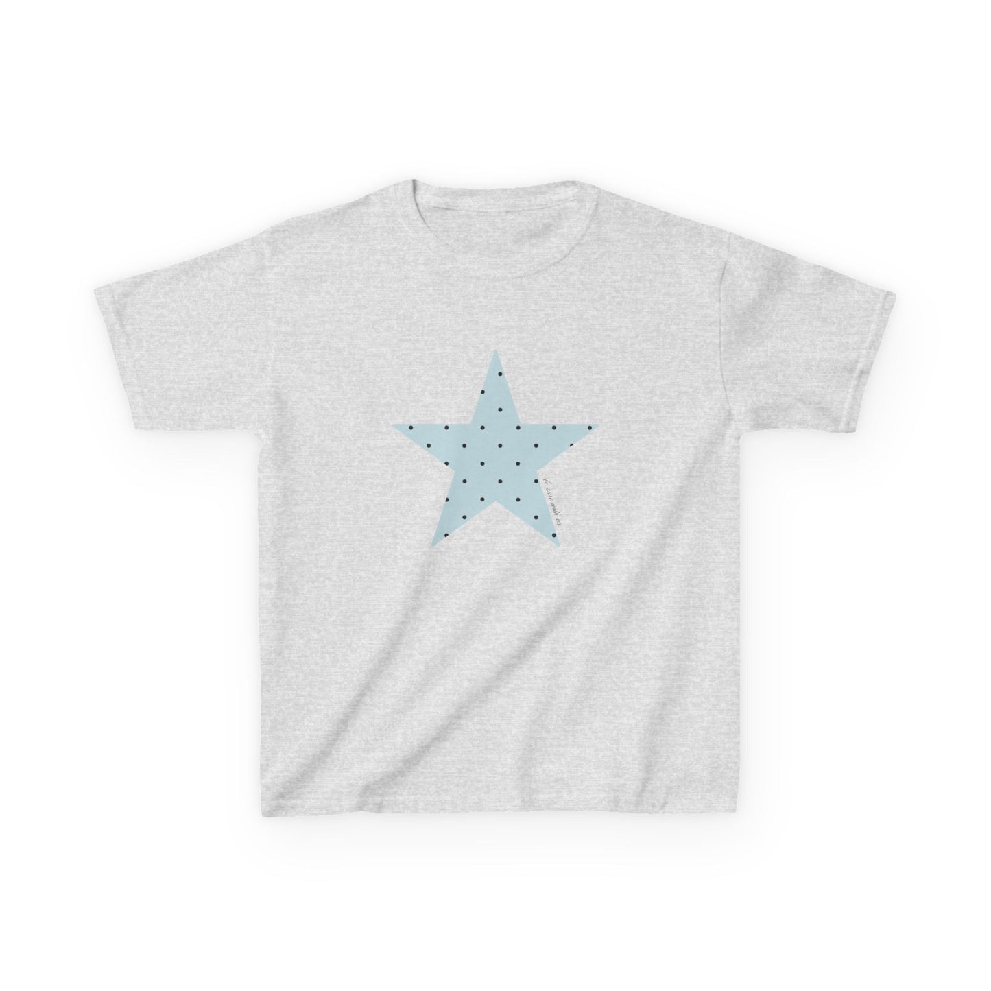 Star baby tee blue polka dot