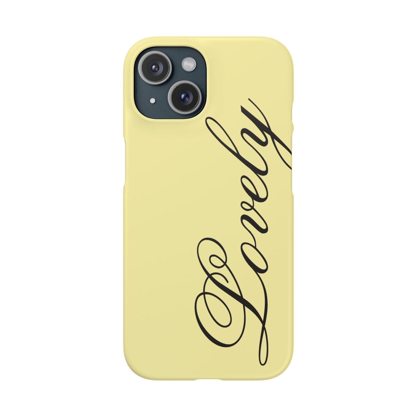 Lovely phone case butter yellow