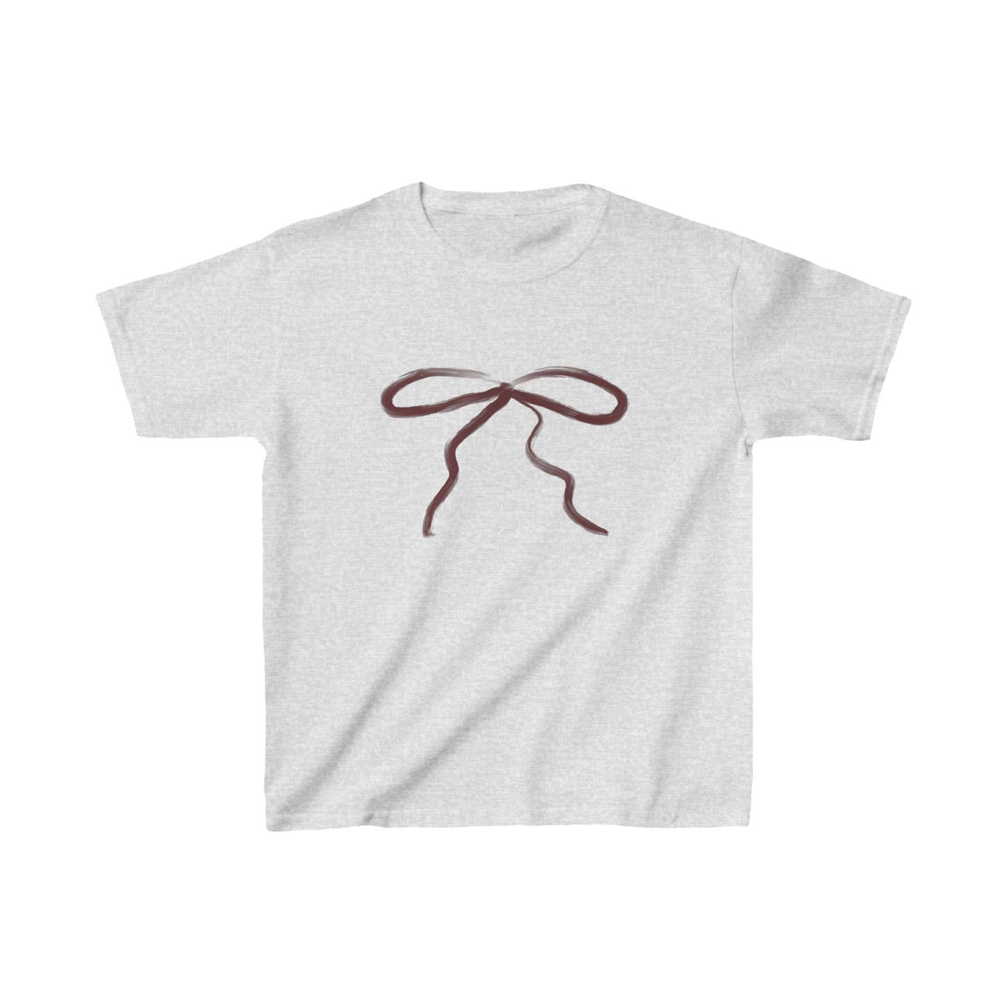 Bow baby tee burgundy