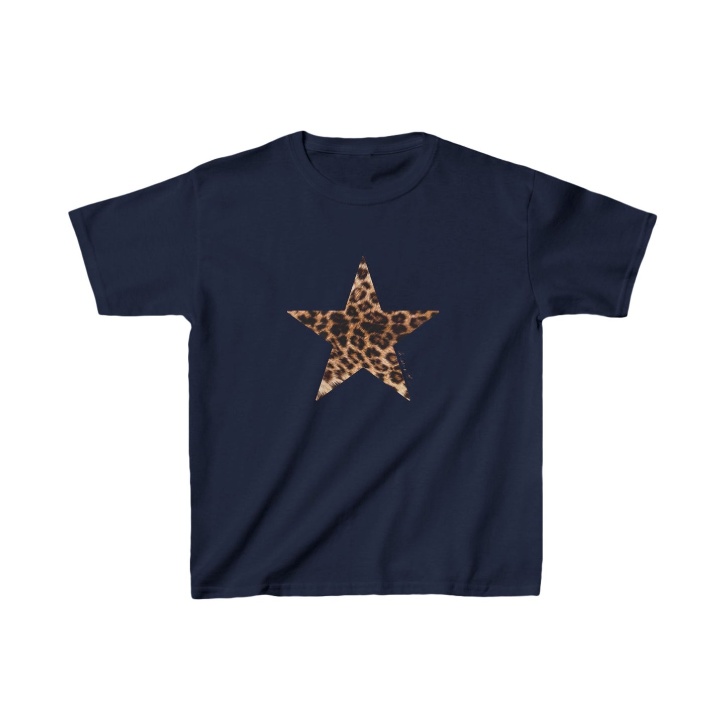 Star baby tee leopard