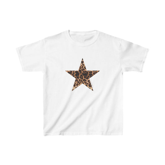 Star baby tee leopard