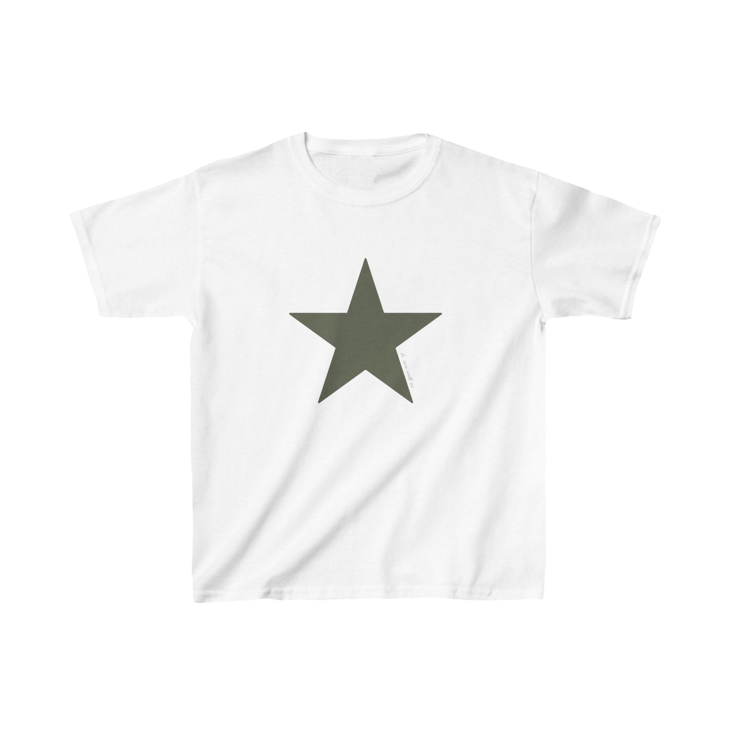 Star baby tee green