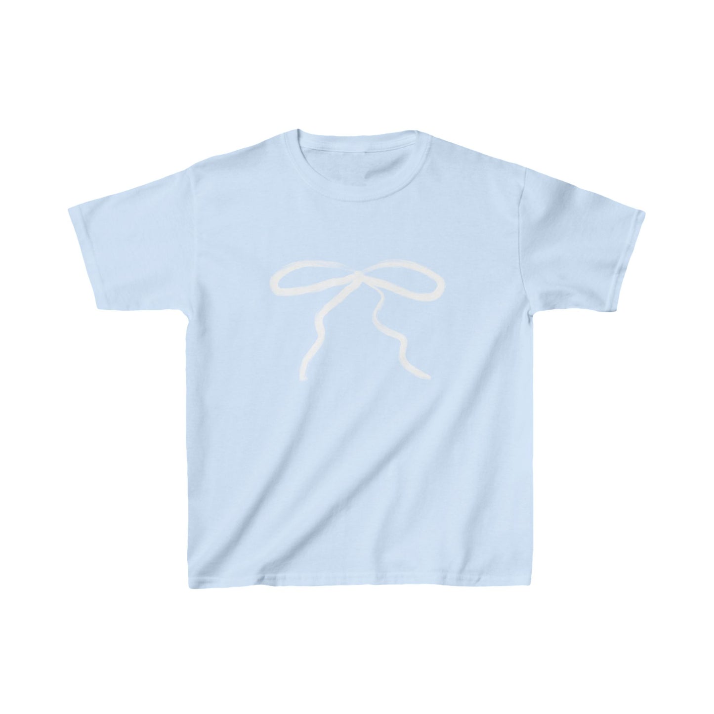 Bow baby tee baby blue