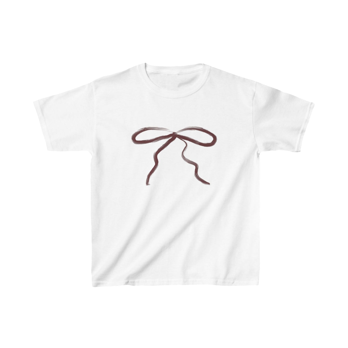 Bow baby tee burgundy