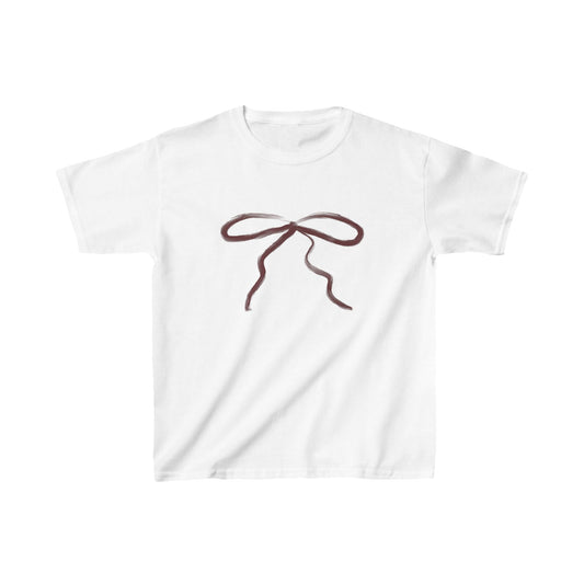 Bow baby tee burgundy