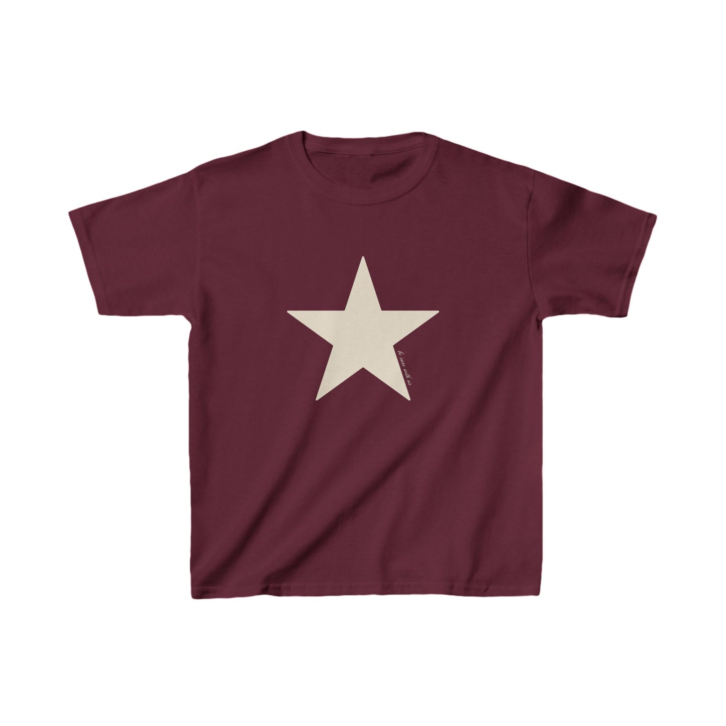 Star baby tee burgundy