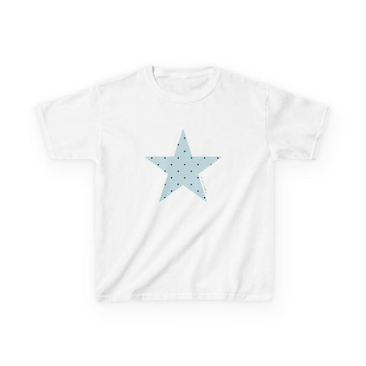 Star baby tee blue polka dot