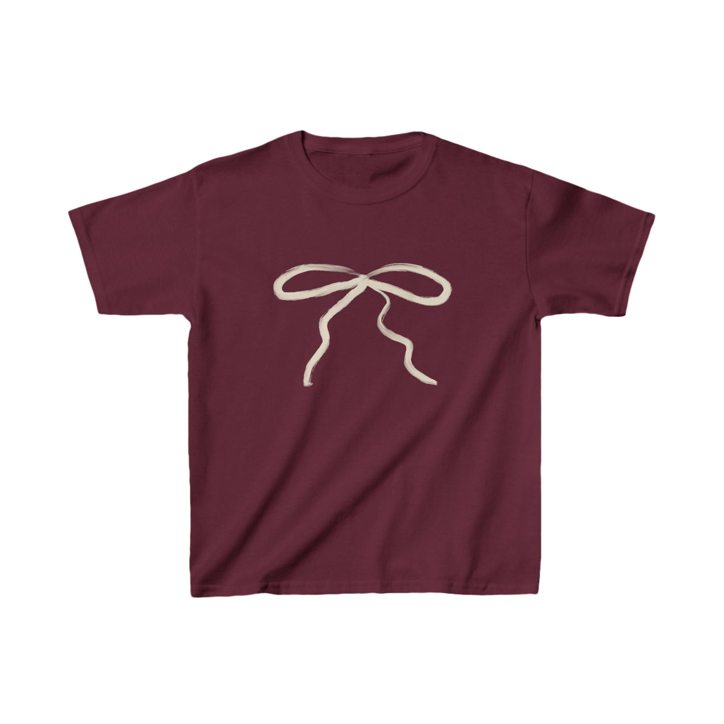 Bow baby tee burgundy