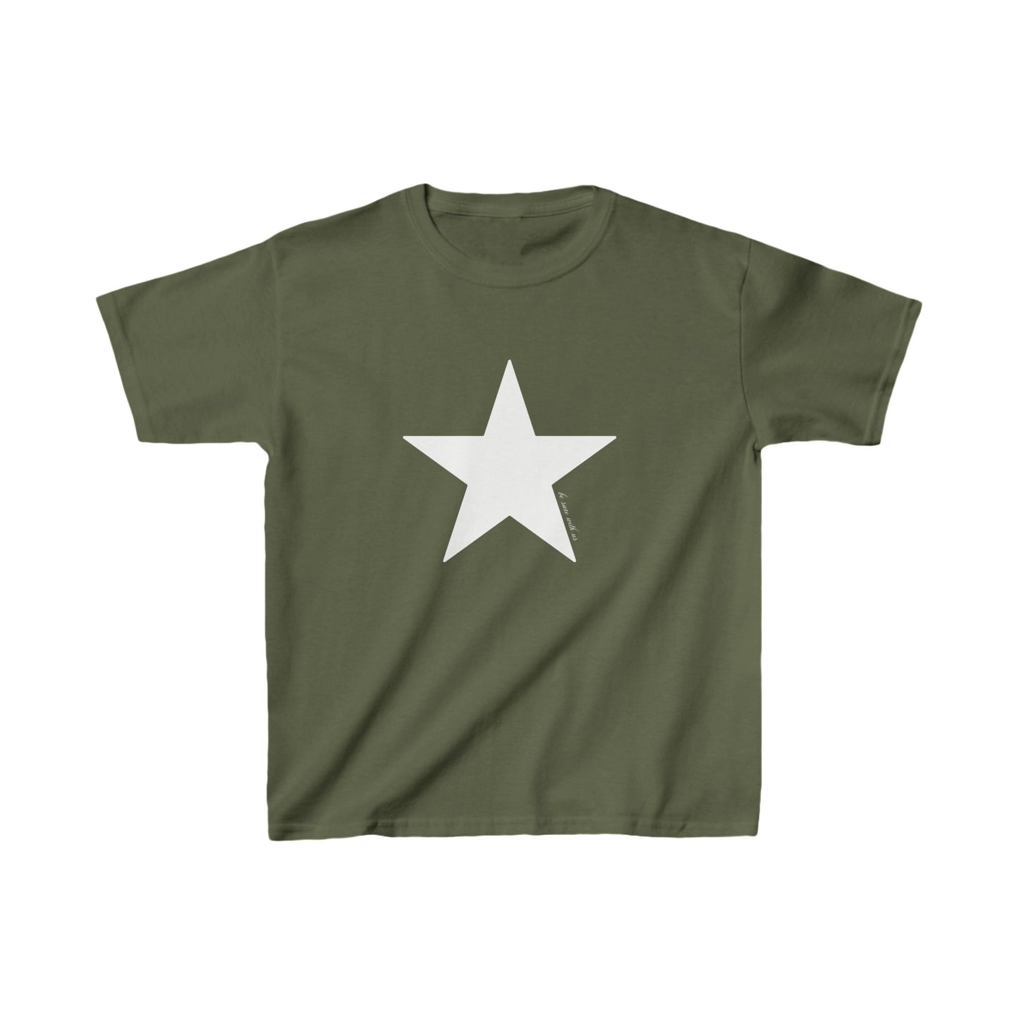 Star baby tee green