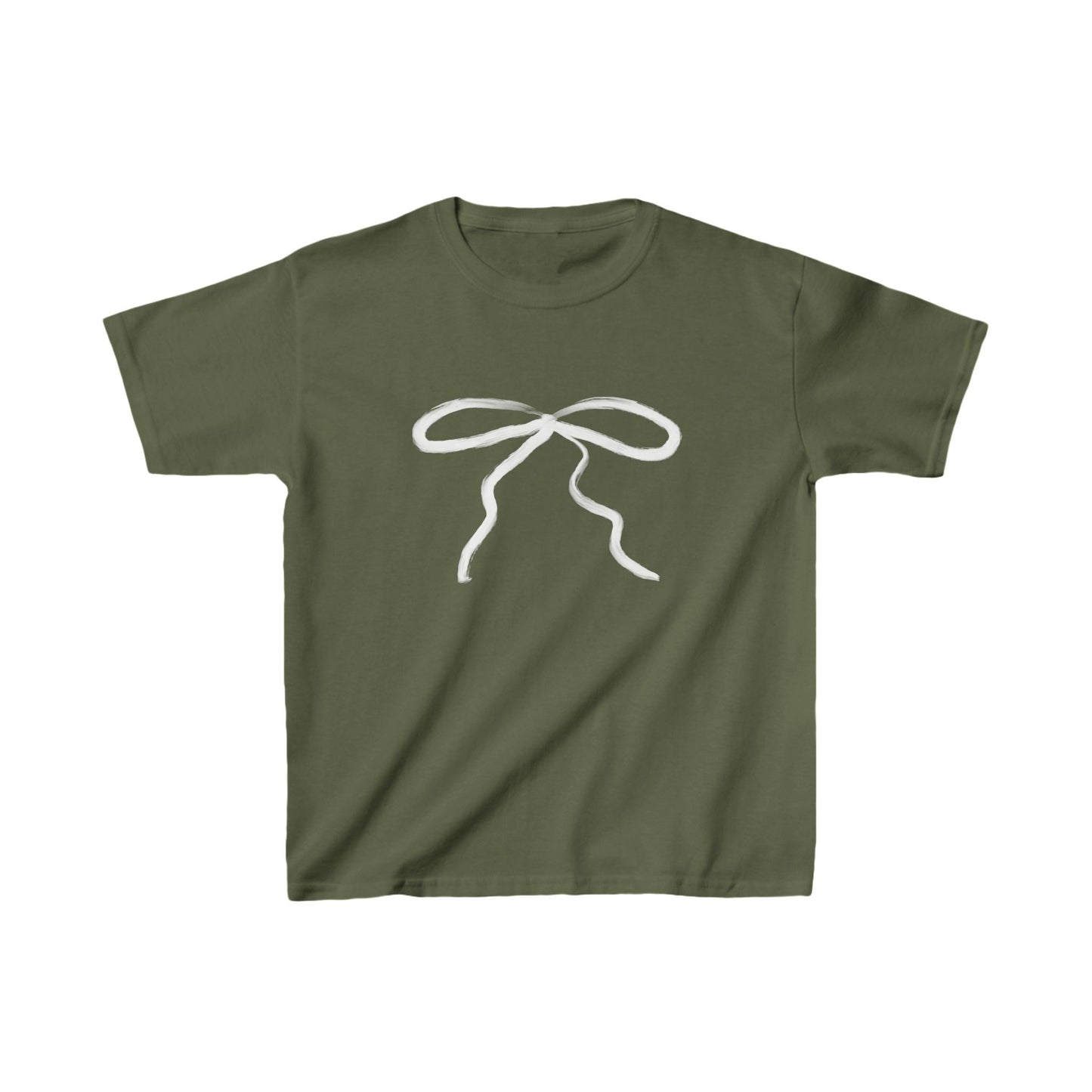 Bow baby tee green