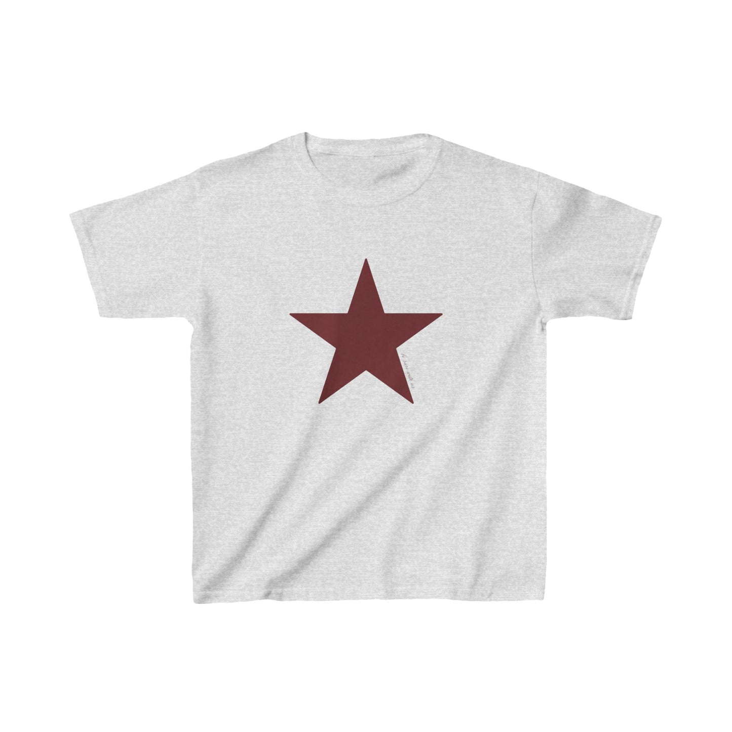 Star baby tee burgundy