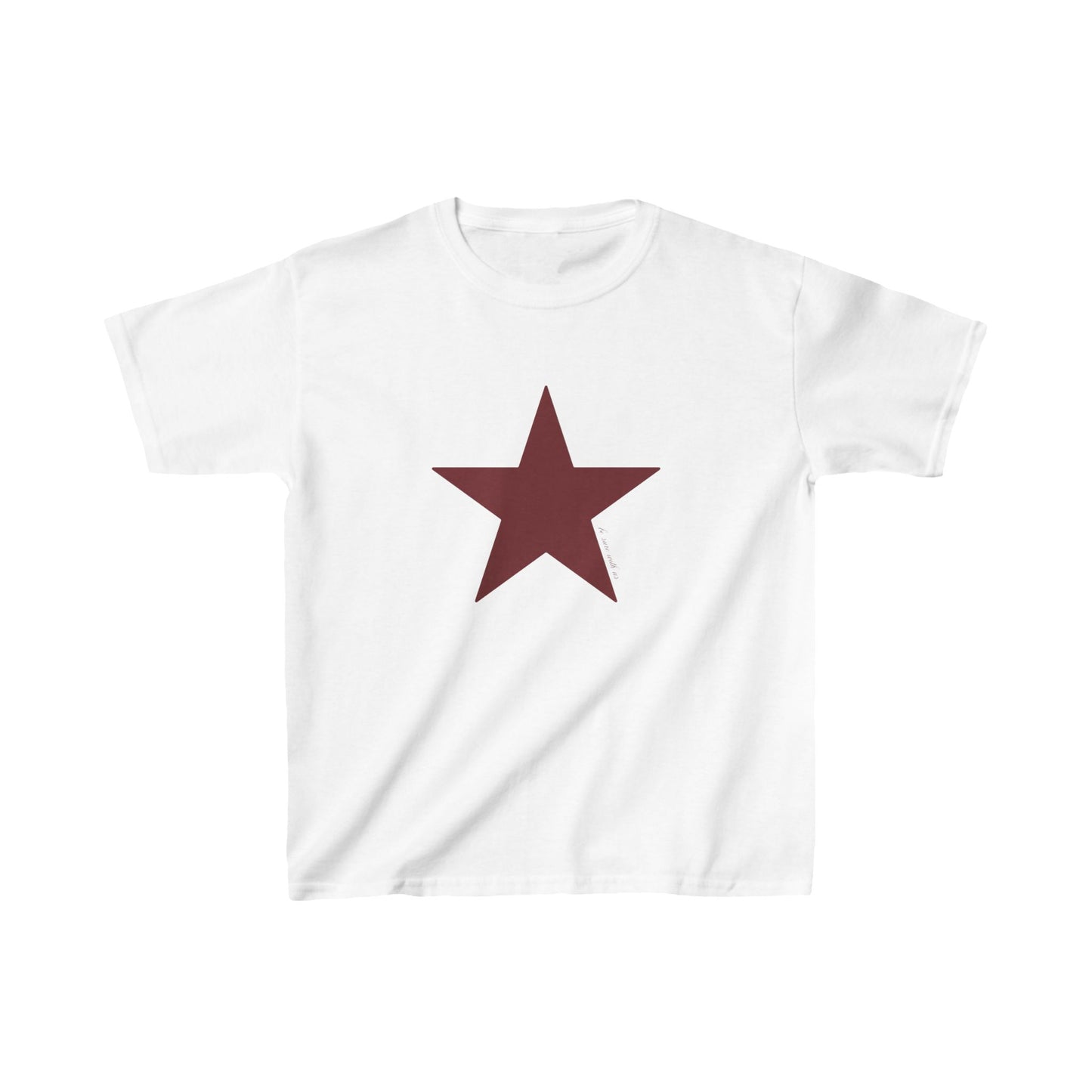 Star baby tee burgundy